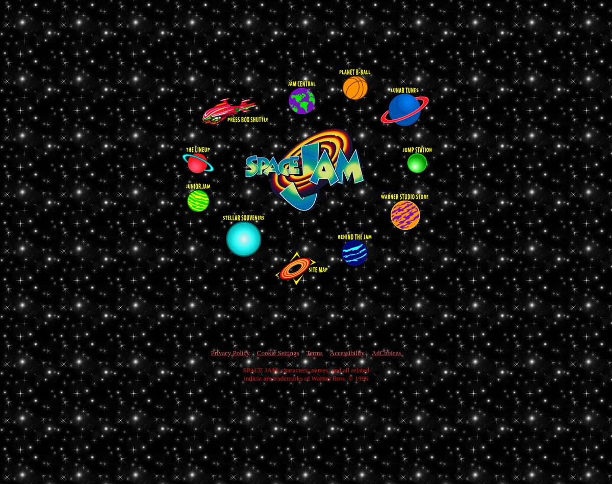 Space Jam: the original movie website in the April 2, 2021 Wayback Machine capture